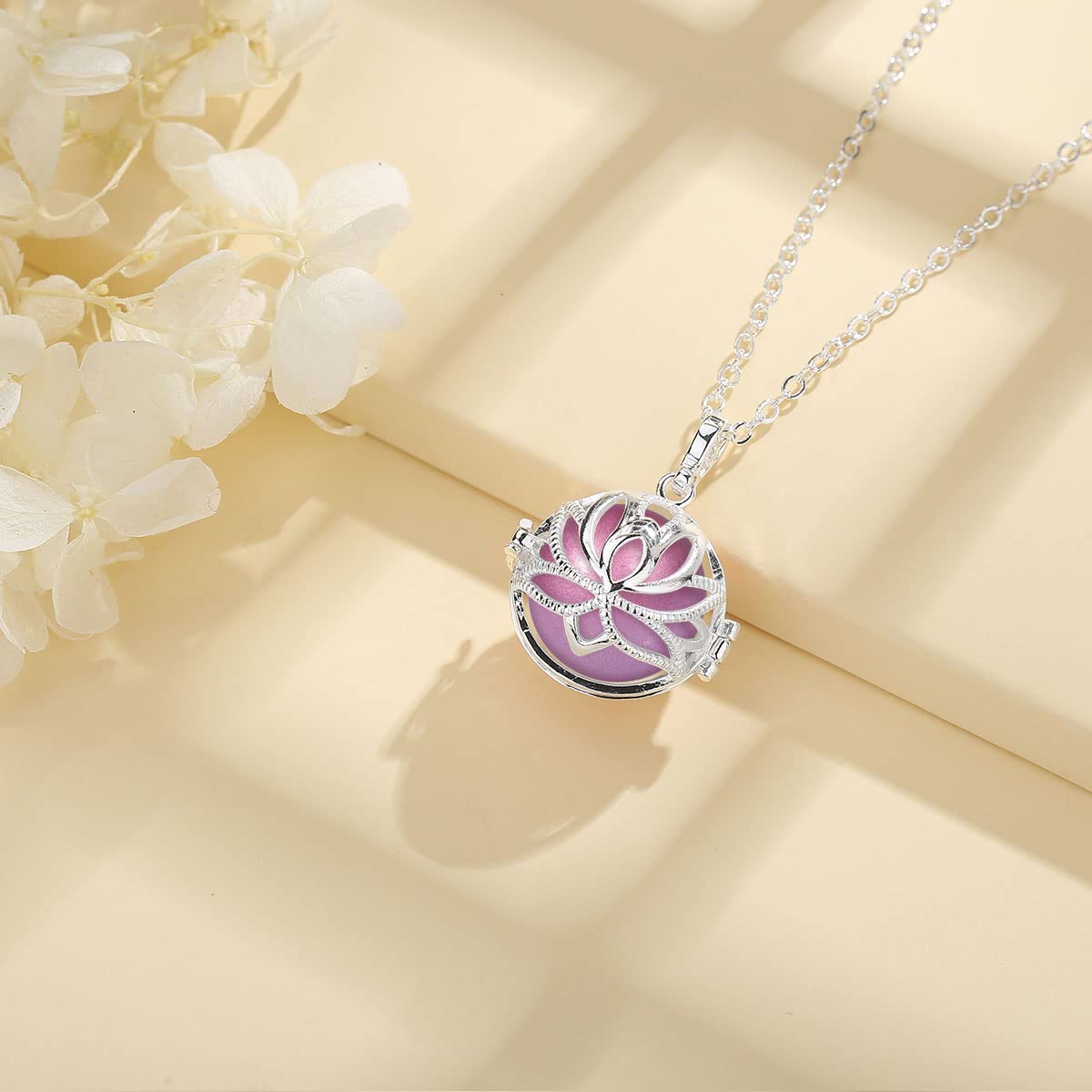 Eudora Harmony Bola Lotus Kette Violettes Rot 20mm