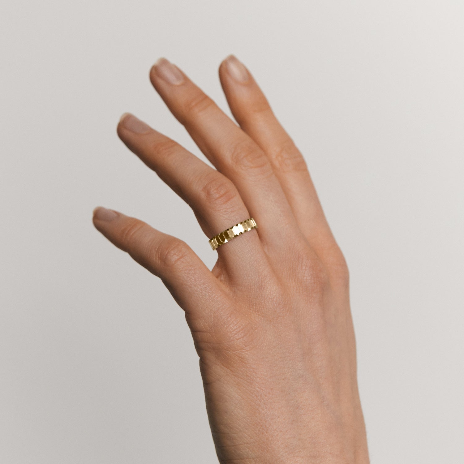 Stilnest Scale Fair Band Ring 585 Fairtrade-Gold Gr.52