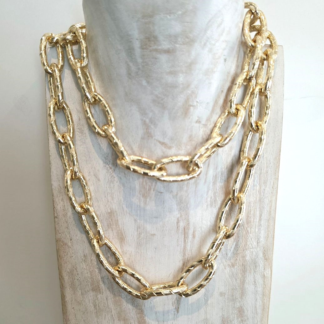 Alevá Bijoux Collane Rodi Rock Halskette Gold