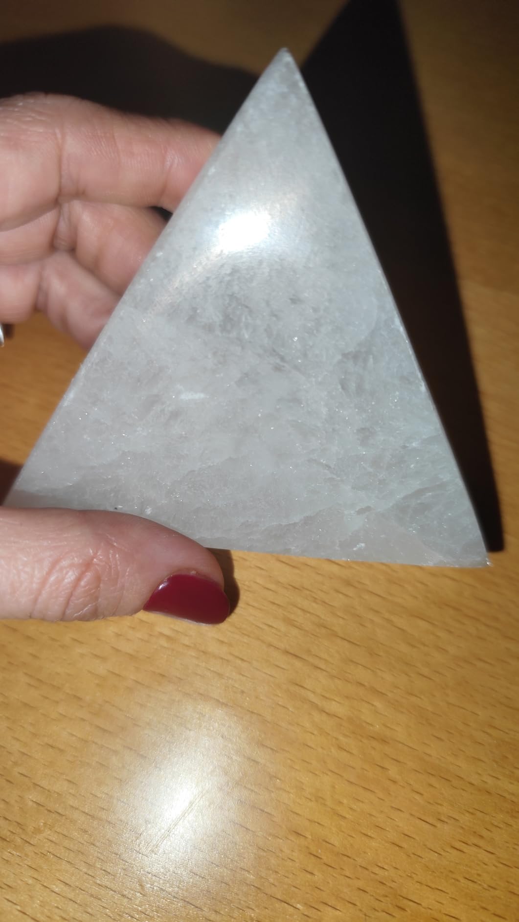 NKlaus Healing Crystals Selenit Dreieck 7x8cm Ladeplatte