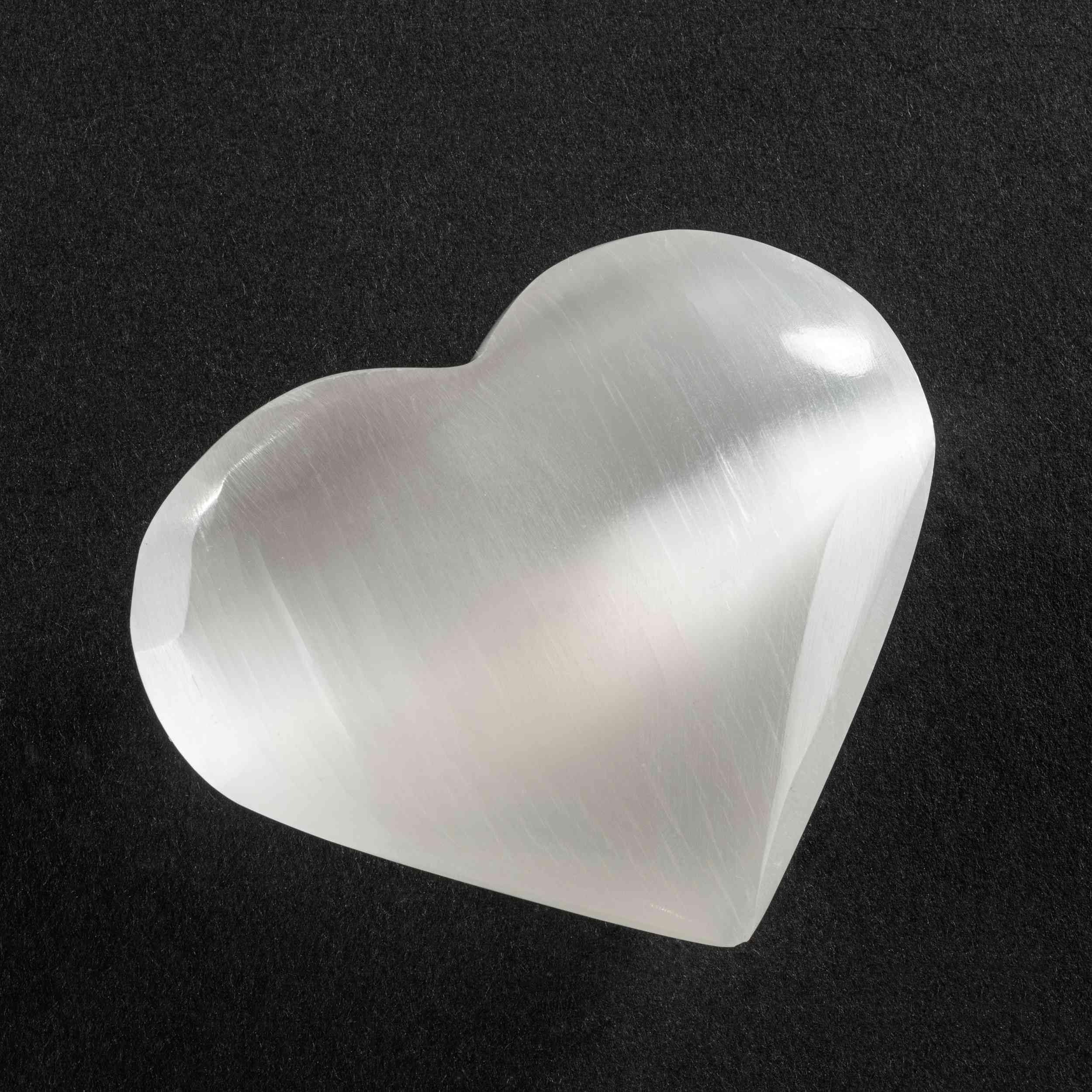 NKlaus Healing Crystals Selenit Herz 6,5x7,5cm Heilstein poliert