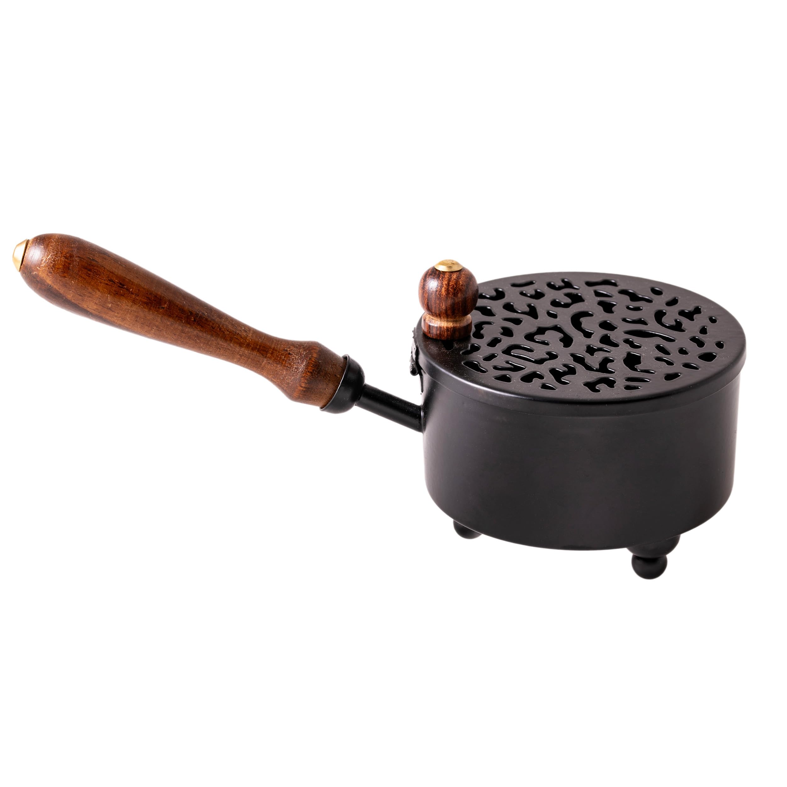 NKlaus Home Scents Räucherpfanne Eisen 23cm Holzgriff