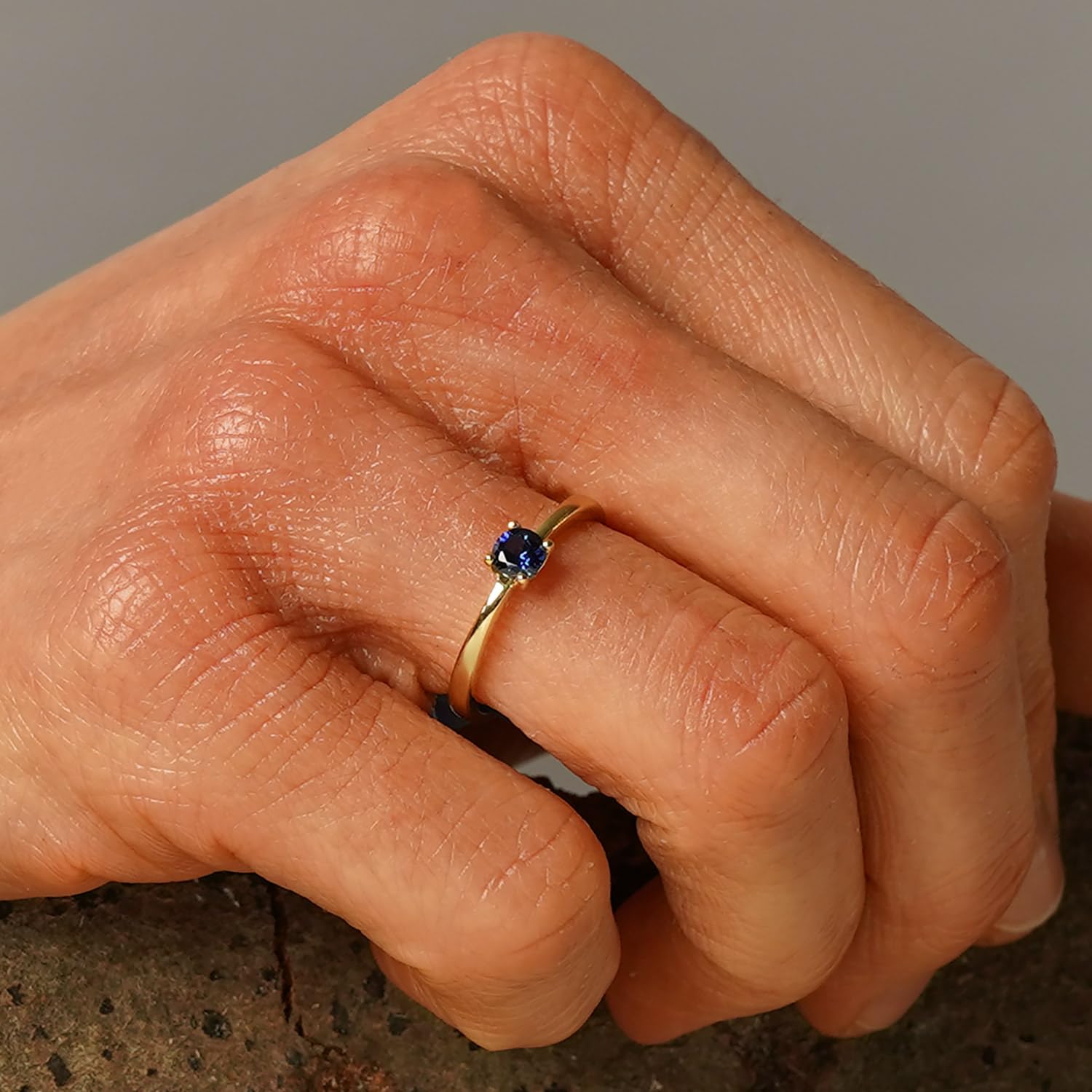 trendor Ringe Damenring 56 Silber Vergoldet Blautopas