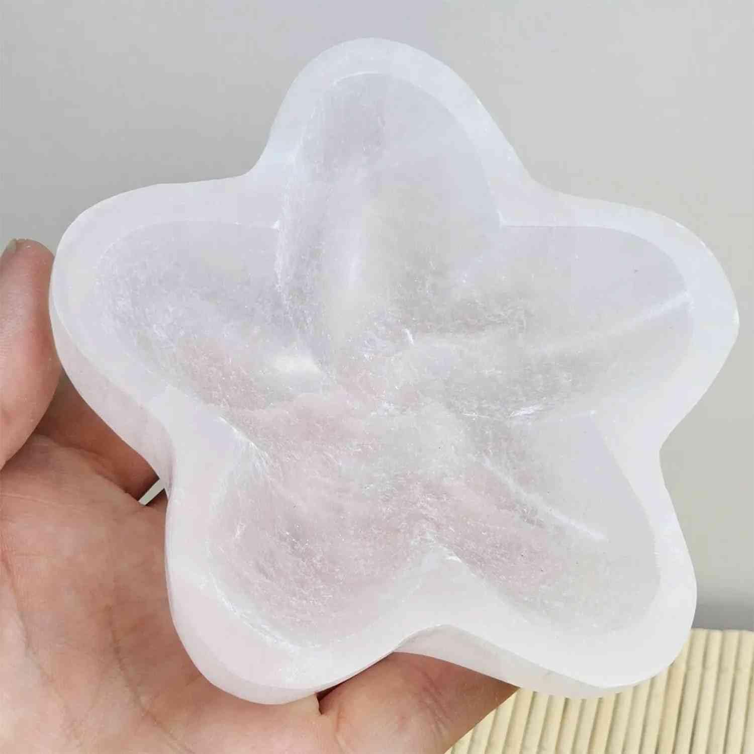 NKlaus Healing Crystals Selenit Stern-Schale 12,5cm matt