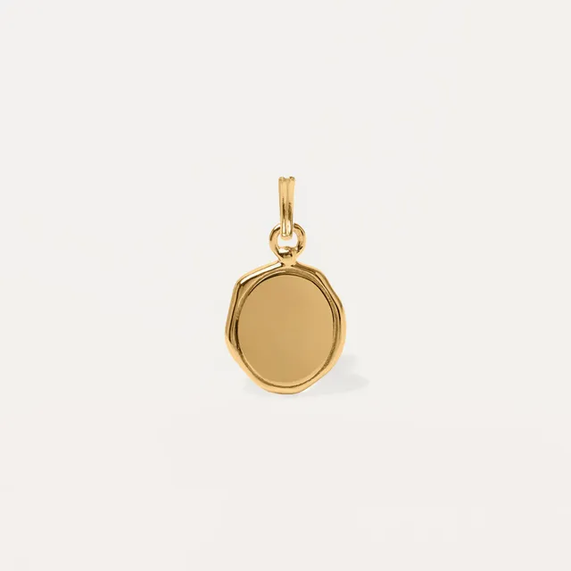 Stilnest Pendants Engravable Seal Anhänger Gold Vermeil gravierbar