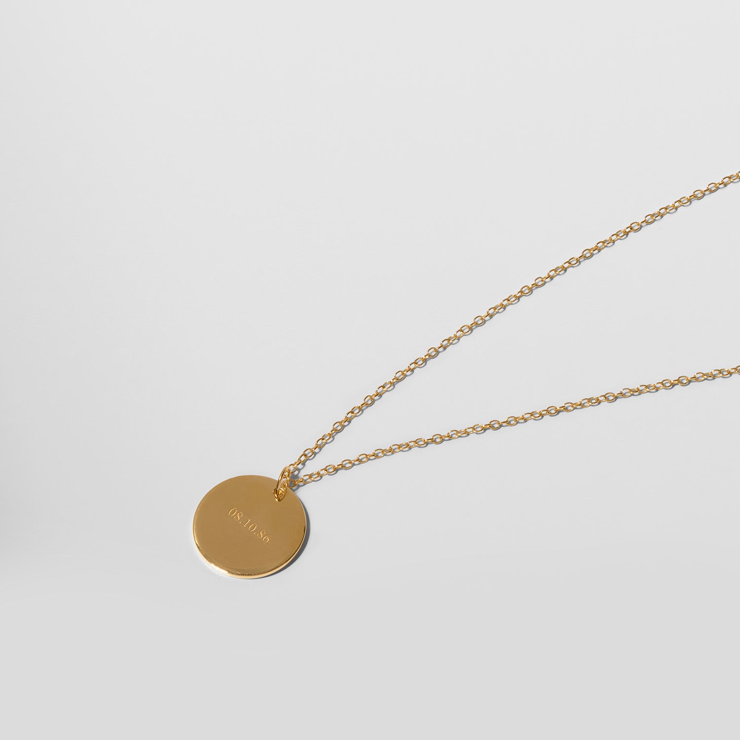 Stilnest Plate Kette 24k Gold Vermeil gravierbar 45cm
