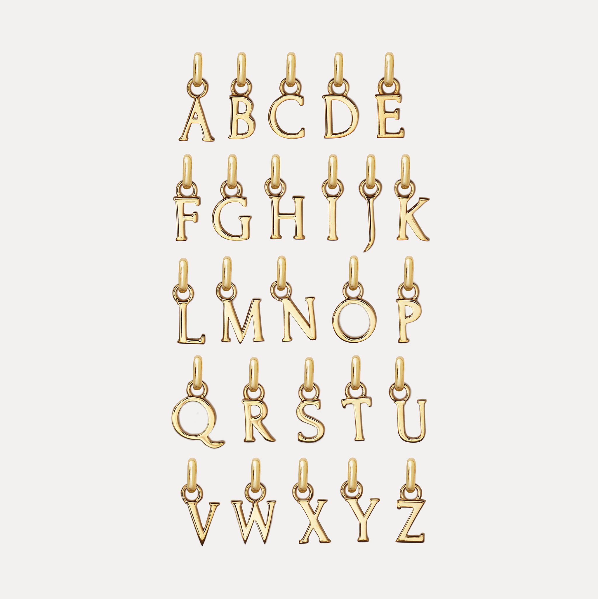 Stilnest Mini Initial Kette Buchstabe Gold Vermeil 45cm