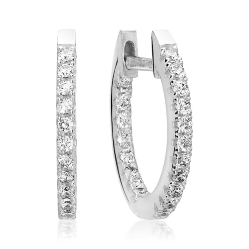 JEWLIX Klappcreolen SE0599 925 Silber Zirkonia