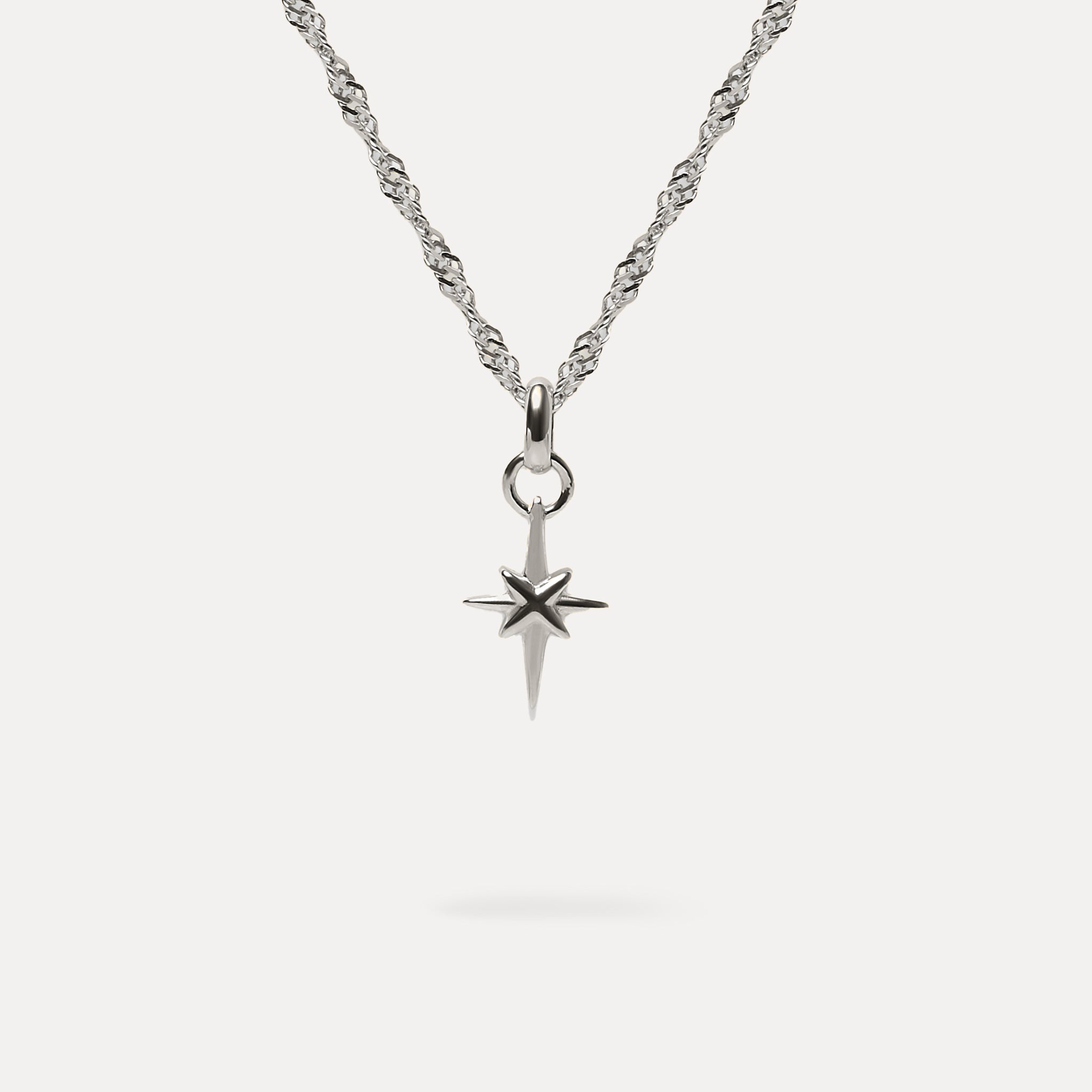 Stilnest Instants Star Light Halskette 925 Silber 45cm Stern