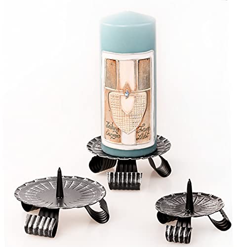 NKlaus CANDLE HOLDER Dreifußleuchter Eisen schwarz 12cm