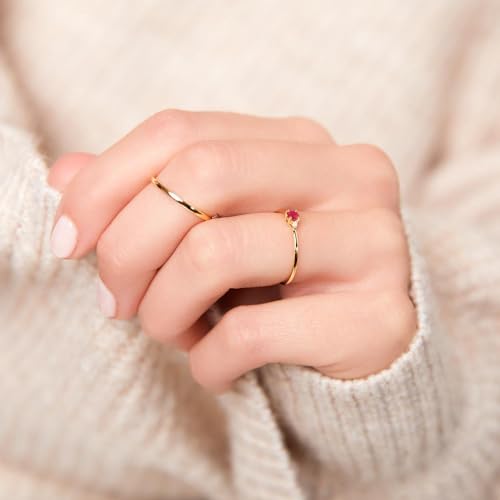 JEWLIX Ohrstecker Ring Gold schmal 1,2 mm Größe 60