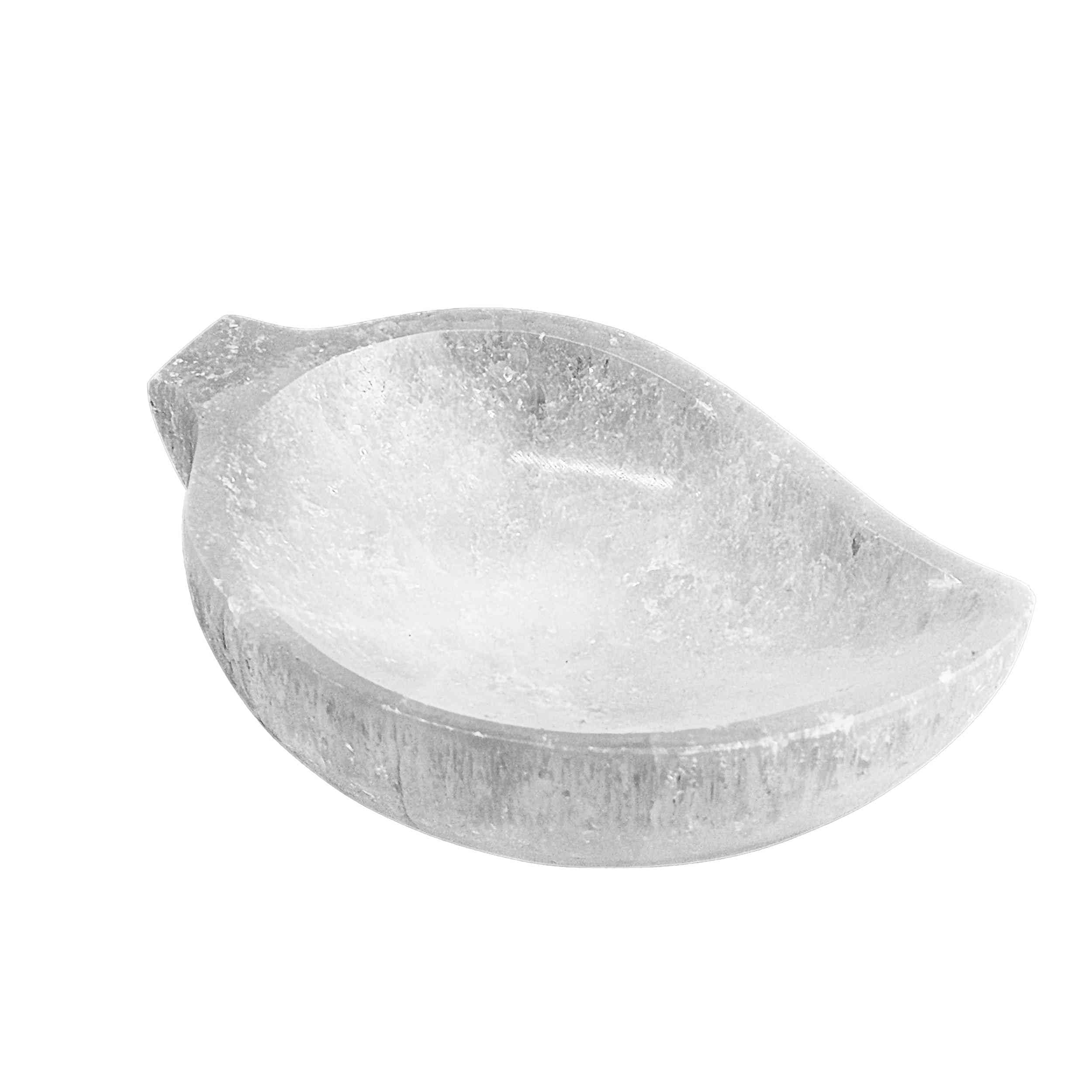 NKlaus Healing Crystals Selenit-Schale Blattform 10x7 cm