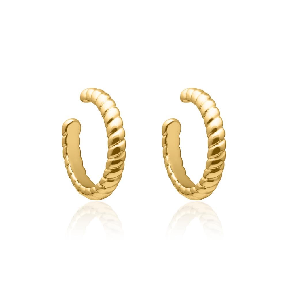 JEWLIX Ear Cuffs 925 Silber Gold Tau-Design Paar