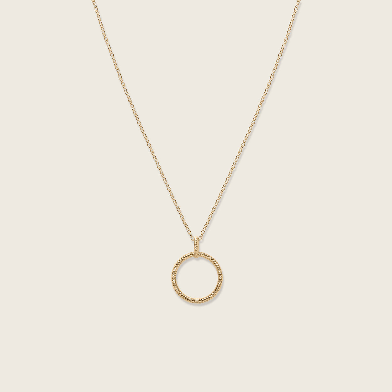 Stilnest Snake Tail Circle Kette 585 Gold 45cm