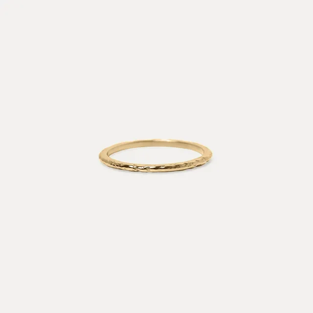 Stilnest Uneven Thin Band Ring 585 Gold Gr. 56