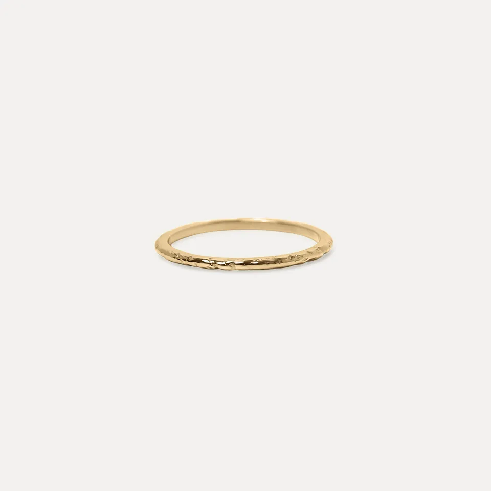 Stilnest Uneven Thin Band Ring 585 Gold Gr. 56