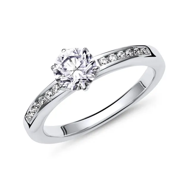 JEWLIX Verlobungsring 925 Silber Ring 50mm Zirkonia