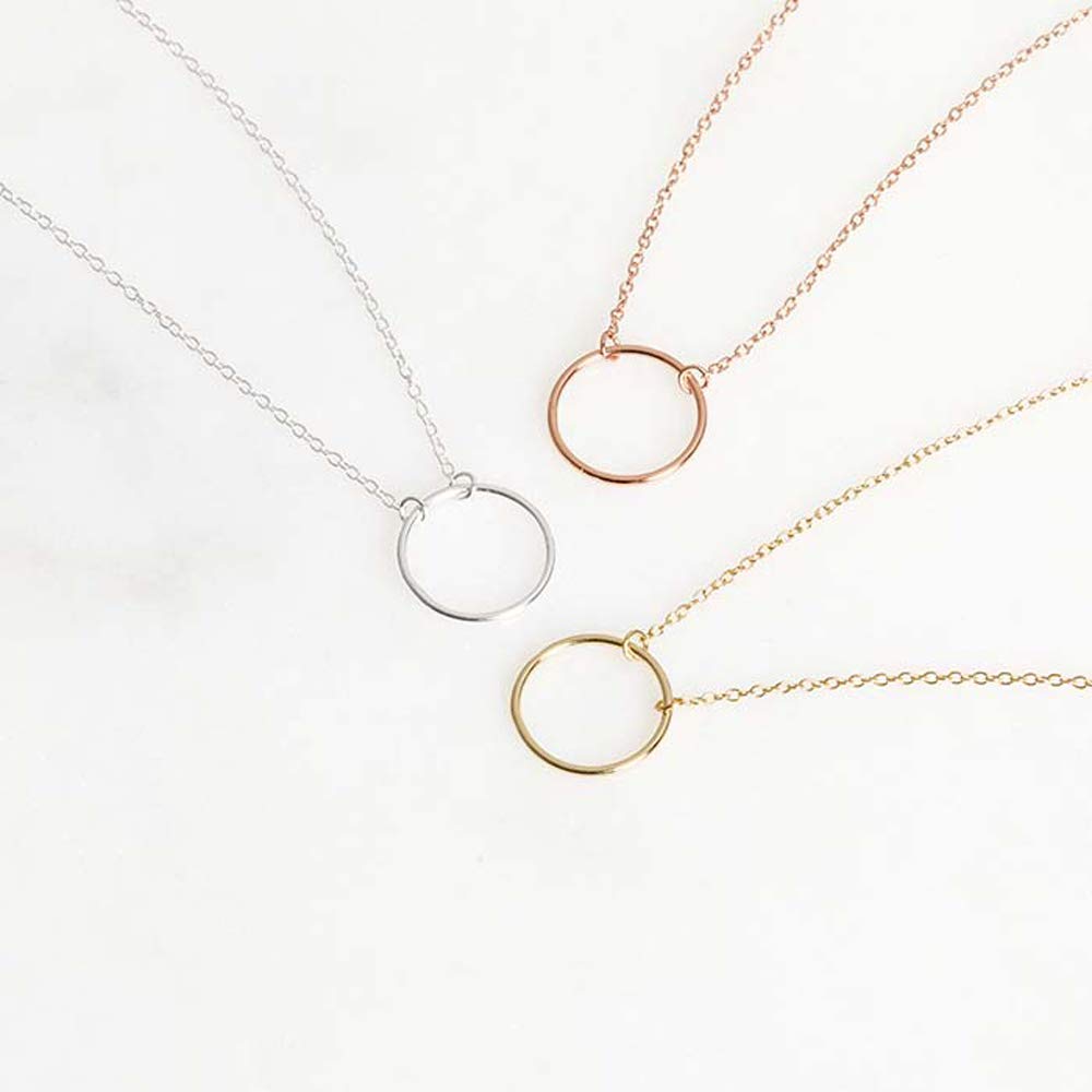 JEWLIX Kreis Kette 925er Silber Rosé
