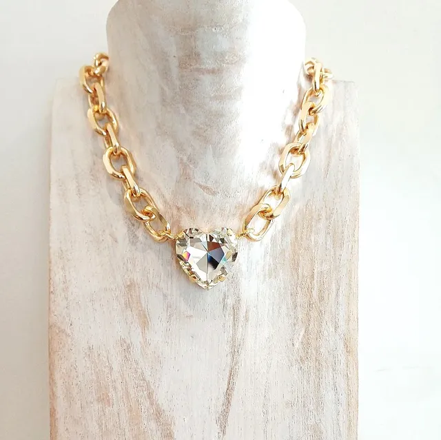 Alevá Bijoux Corazon Choker Halskette Gold 41 cm