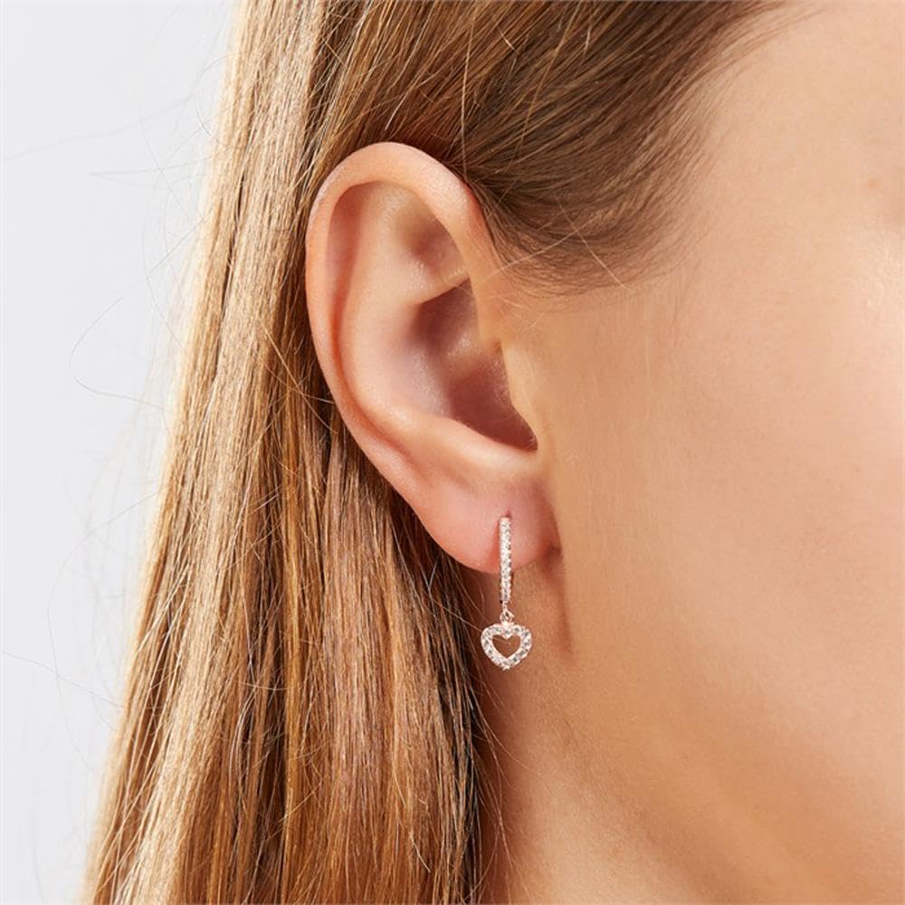 JEWLIX Ohrstecker Creolen 925er Silber Ohrstecker rosévergoldet Zirkonia