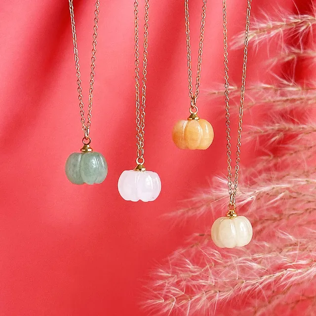 Joy by Corrine Smith Gemstone Pumpkin Halskette Gold