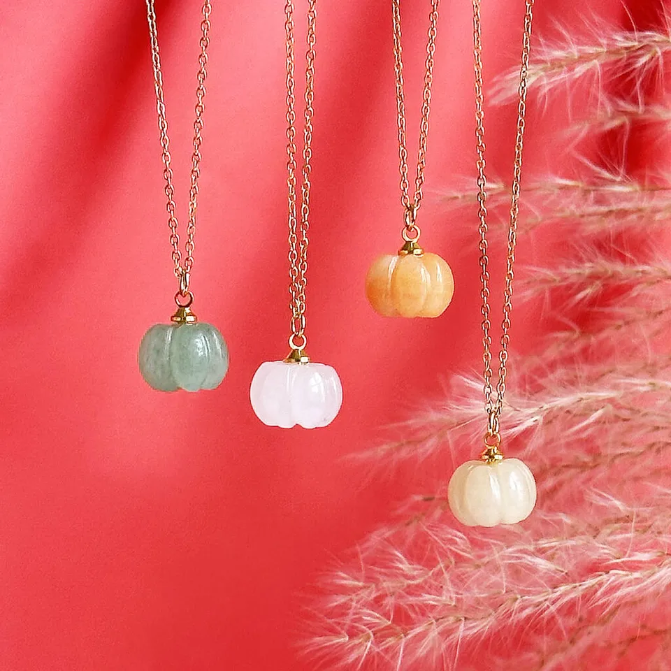 Joy by Corrine Smith Gemstone Pumpkin Halskette Gold
