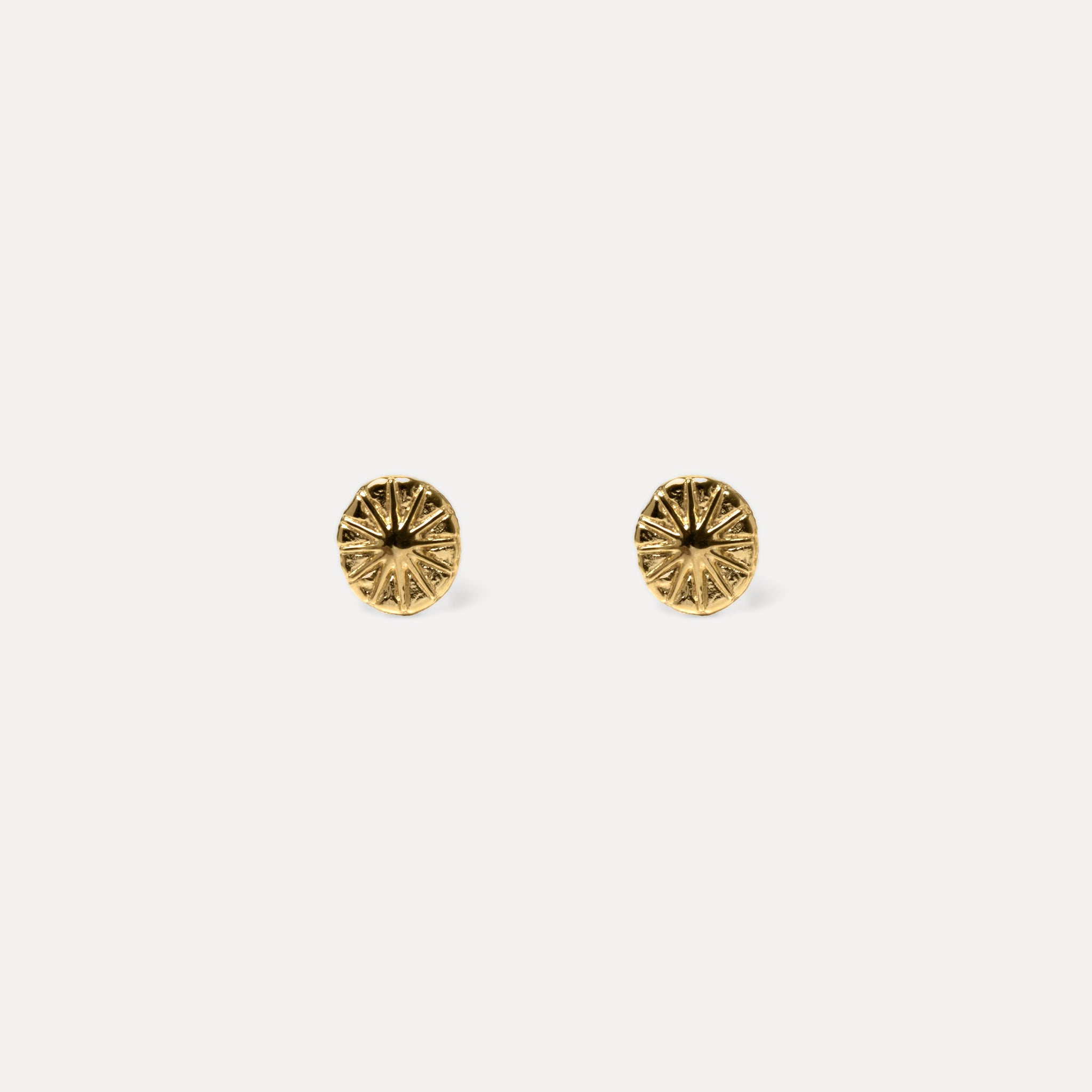 Stilnest Solar Eclipse Ohrstecker 24k Gold Vermeil