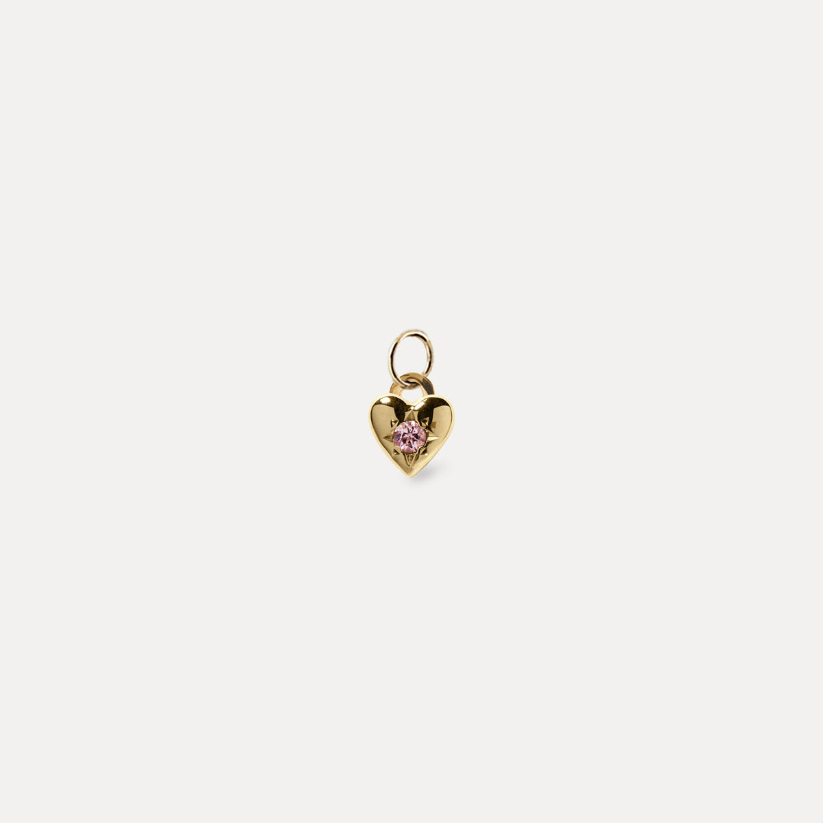Stilnest Rosa Turmalin Heart Anhänger 585 Gold Herz
