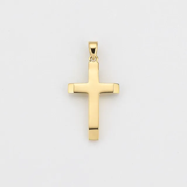 Eugen Rühle Anhänger Kreuz 14,5x22mm Goldanhänger 585 Gelbgold