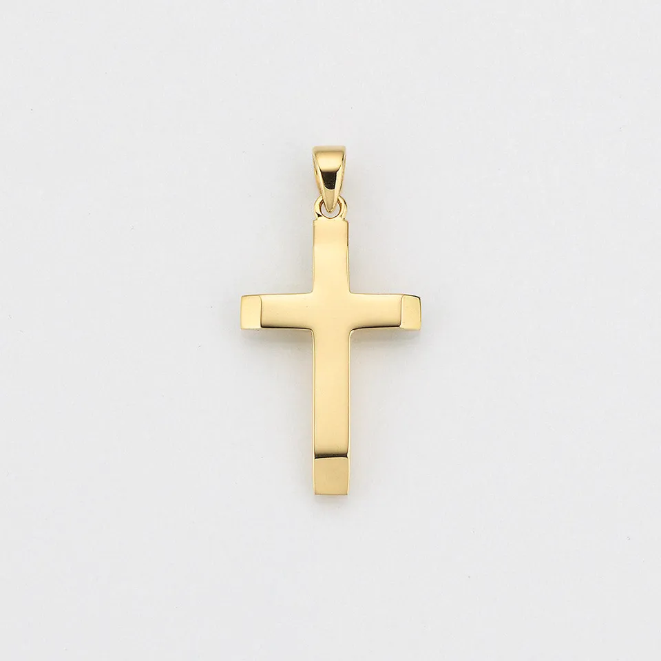 Eugen Rühle Anhänger Kreuz 14,5x22mm Goldanhänger 585 Gelbgold