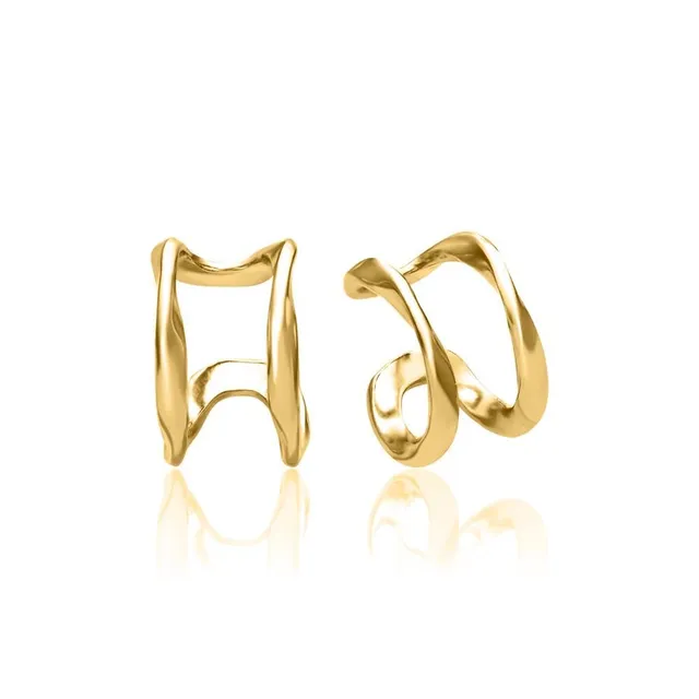 JEWLIX Ohrstecker Ear Cuffs Gold 925er Silber Paar