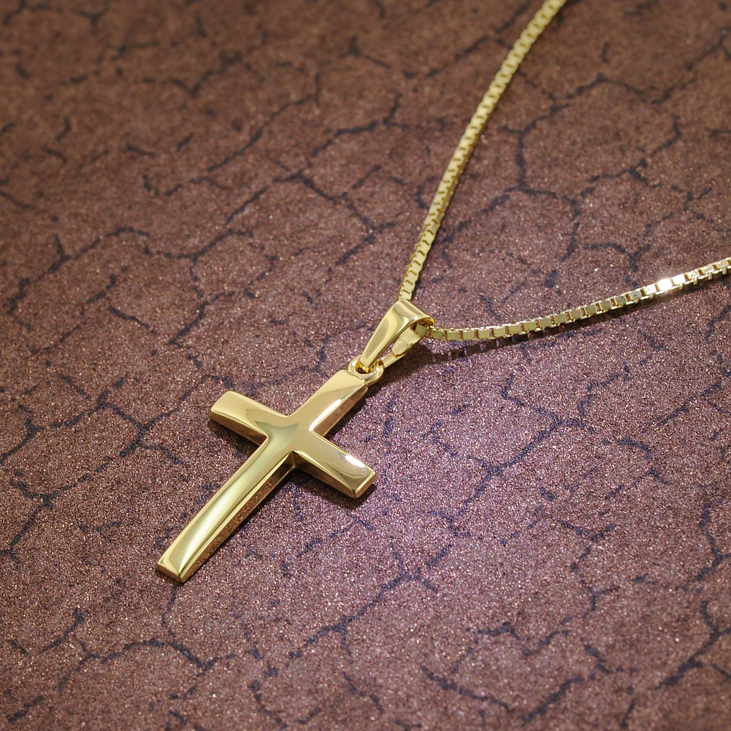 trendor Kreuz 35796 Halskette Gold 333 mit Kette 42 cm