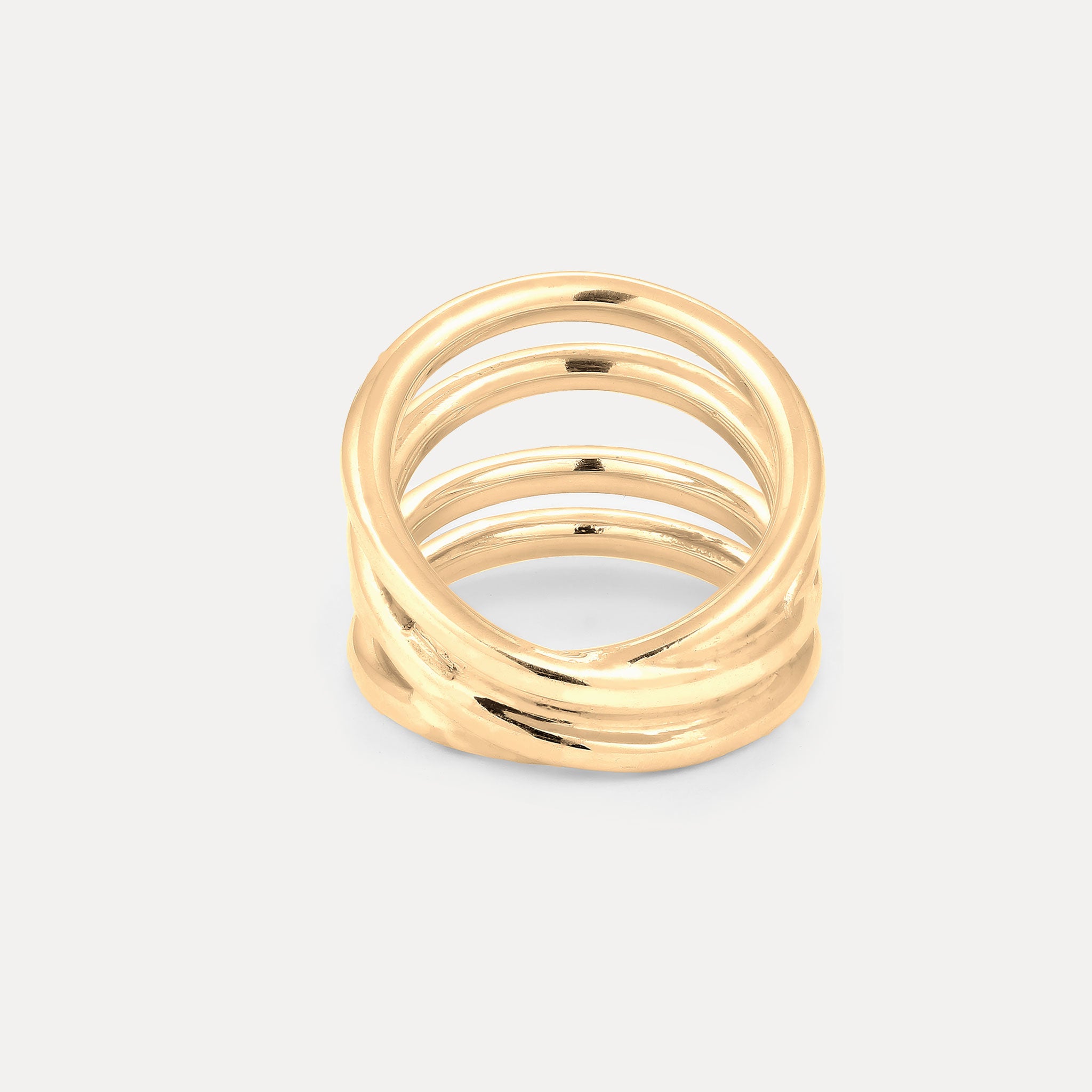 Stilnest Hypnotic Loop Ring 585 Gold Größe 56 Organisch