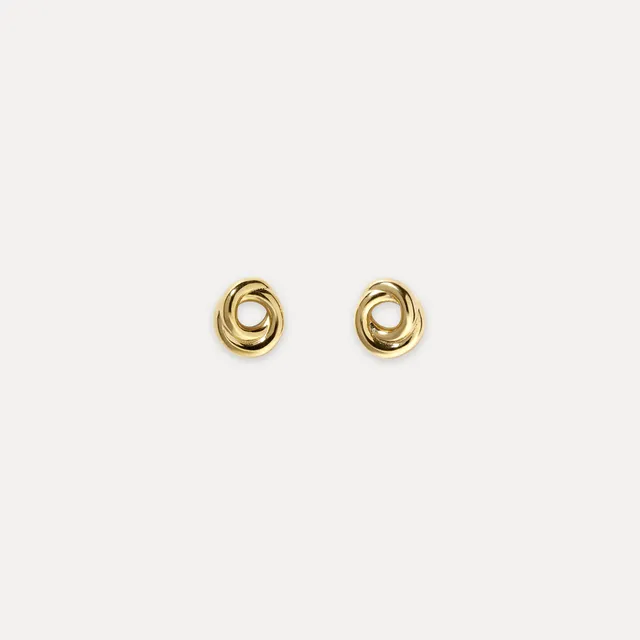 Stilnest Duo Small Ohrstecker 585 Gold 14k Massivgold klein