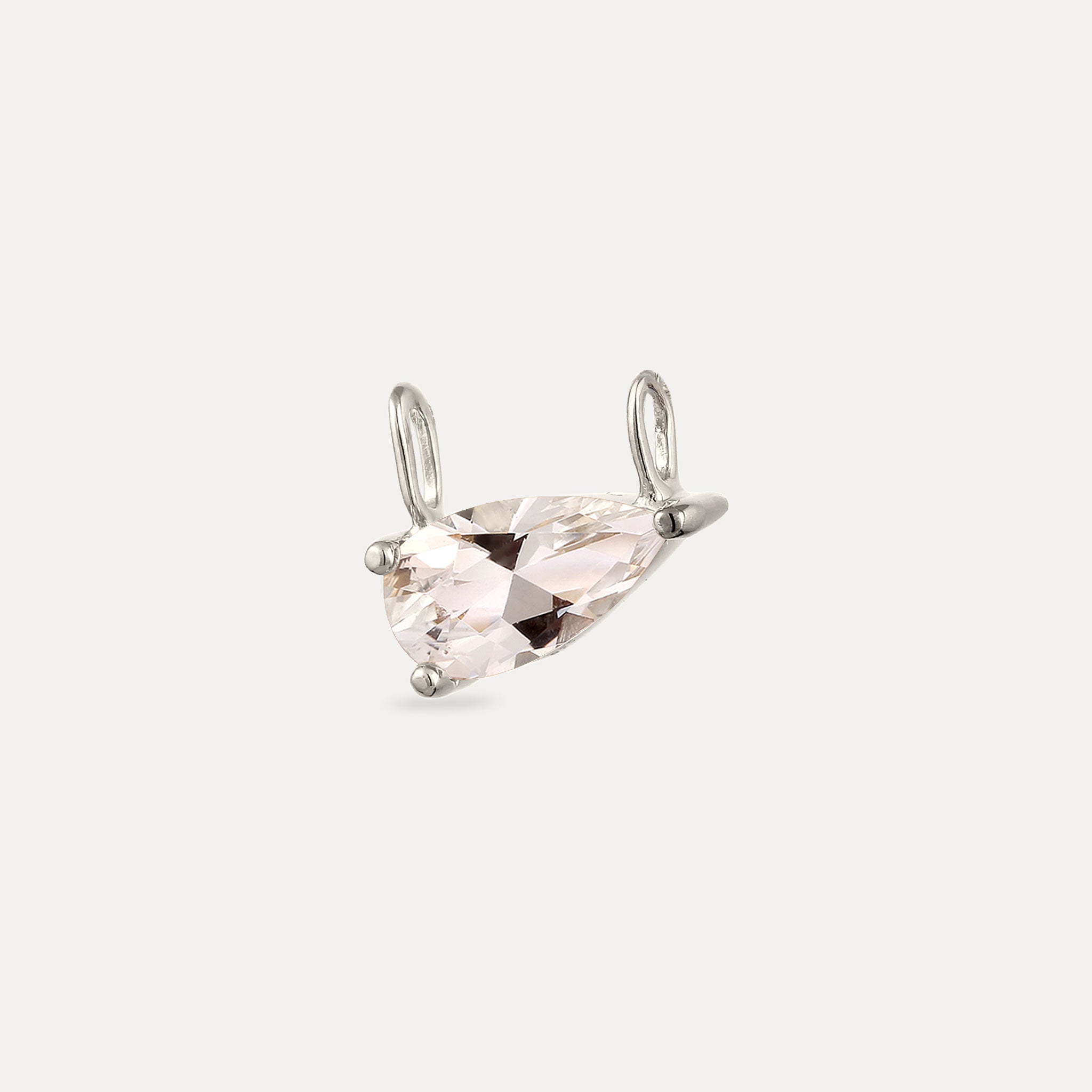 Stilnest Beryll Balance Drop Anhänger 24k Gold Vermeil