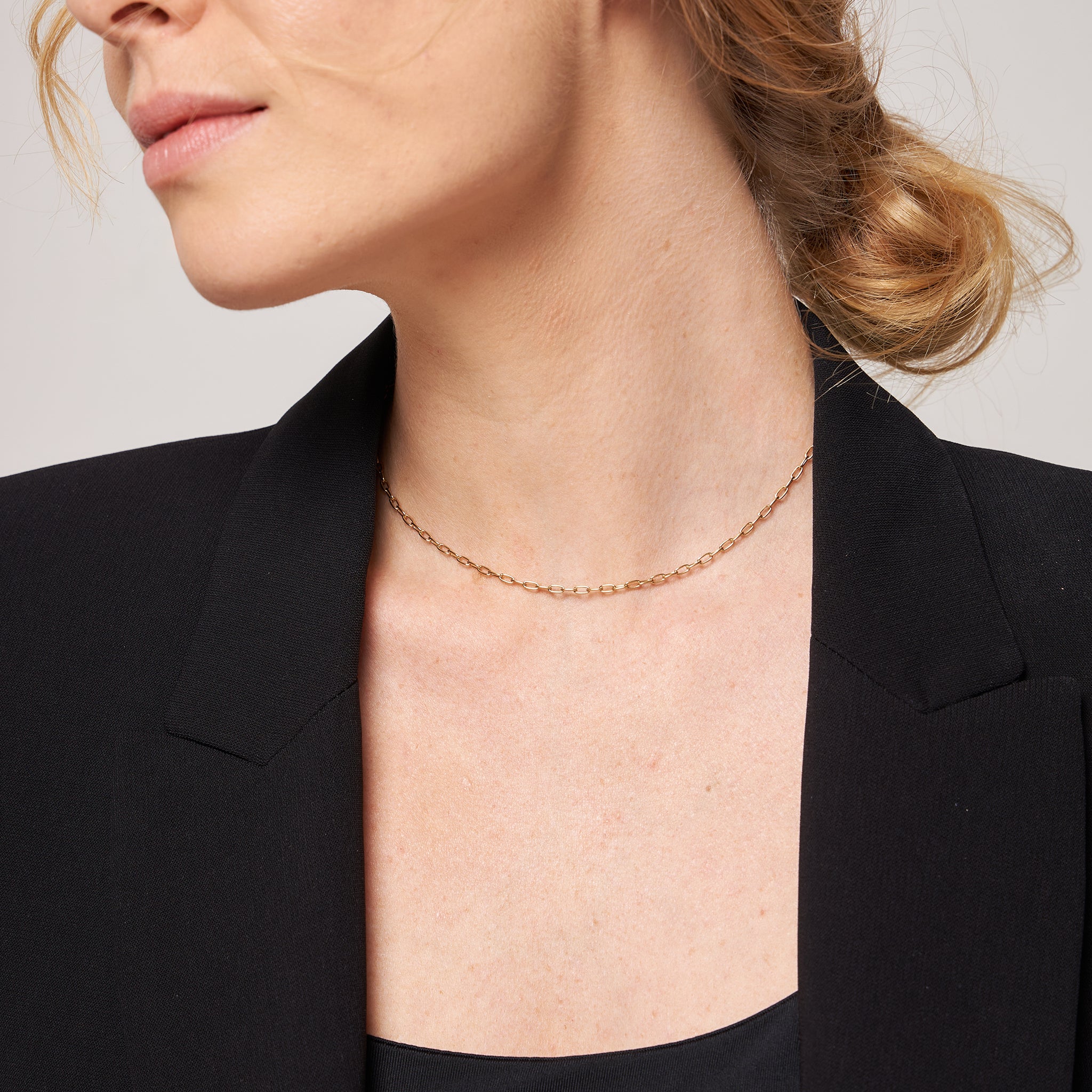 Stilnest Catena II Choker Halskette 24K Gold Vermeil Silber