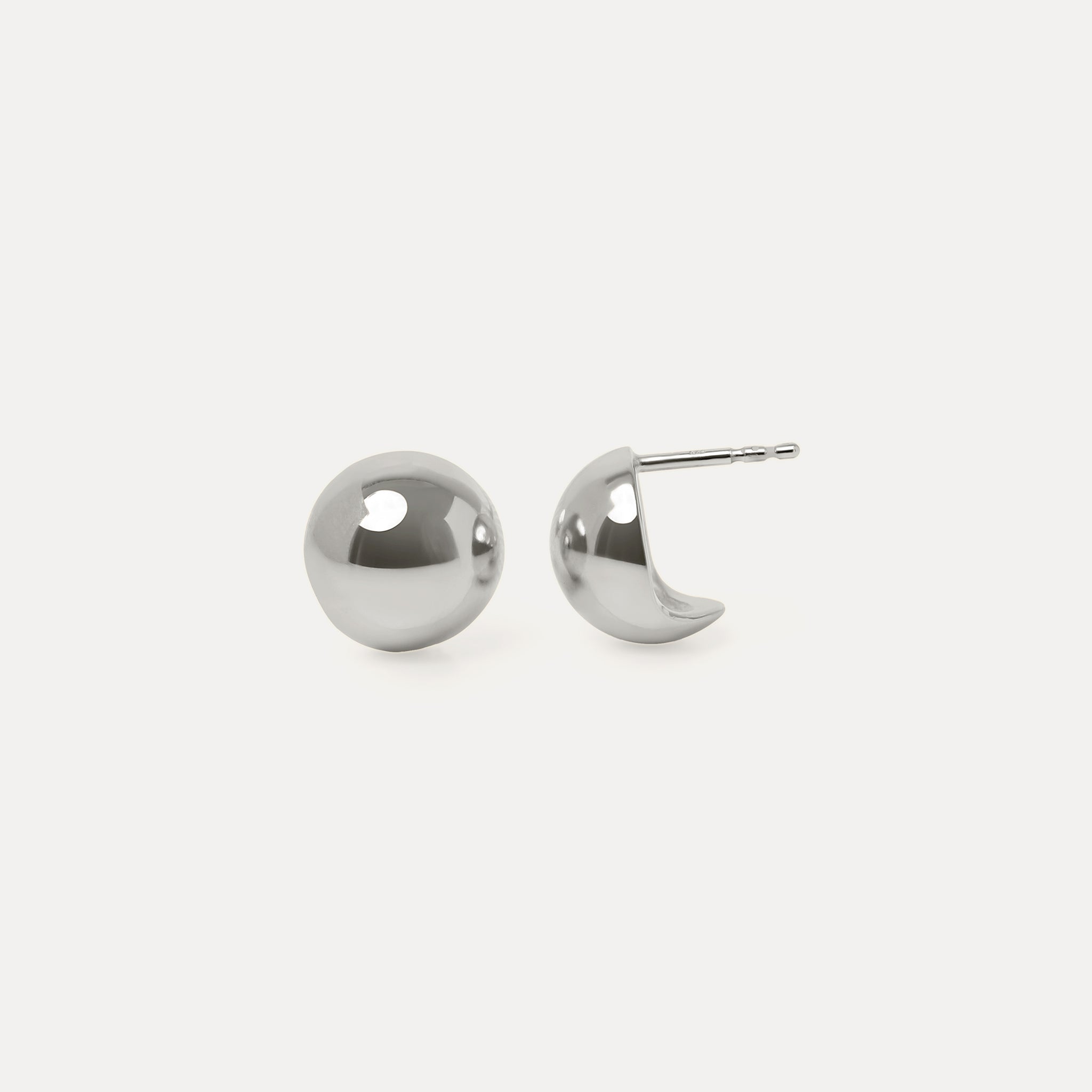 Stilnest Dome Ohrstecker Ohrringe Gold Vermeil Kugel