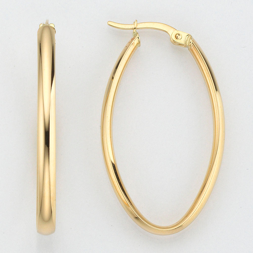 Eugen Rühle Ohrschmuck Creolen oval 2,8x35x20mm 585 Gelbgold