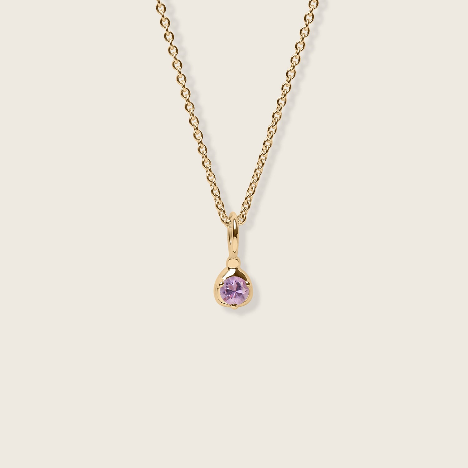 Stilnest Mini Birthstone Kette 585 Gold 45cm