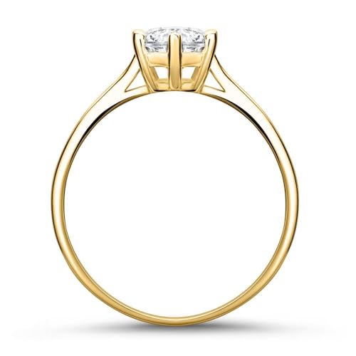 JEWLIX Verlobungsring Weißgold 375 52mm Zirkonia