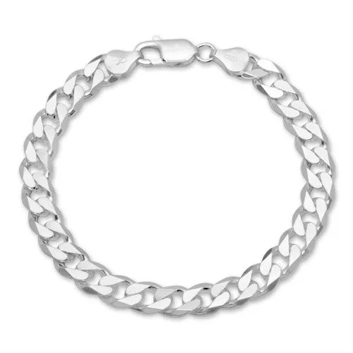 JEWLIX Panzerarmband Herren Silber 925 8 mm 23 cm