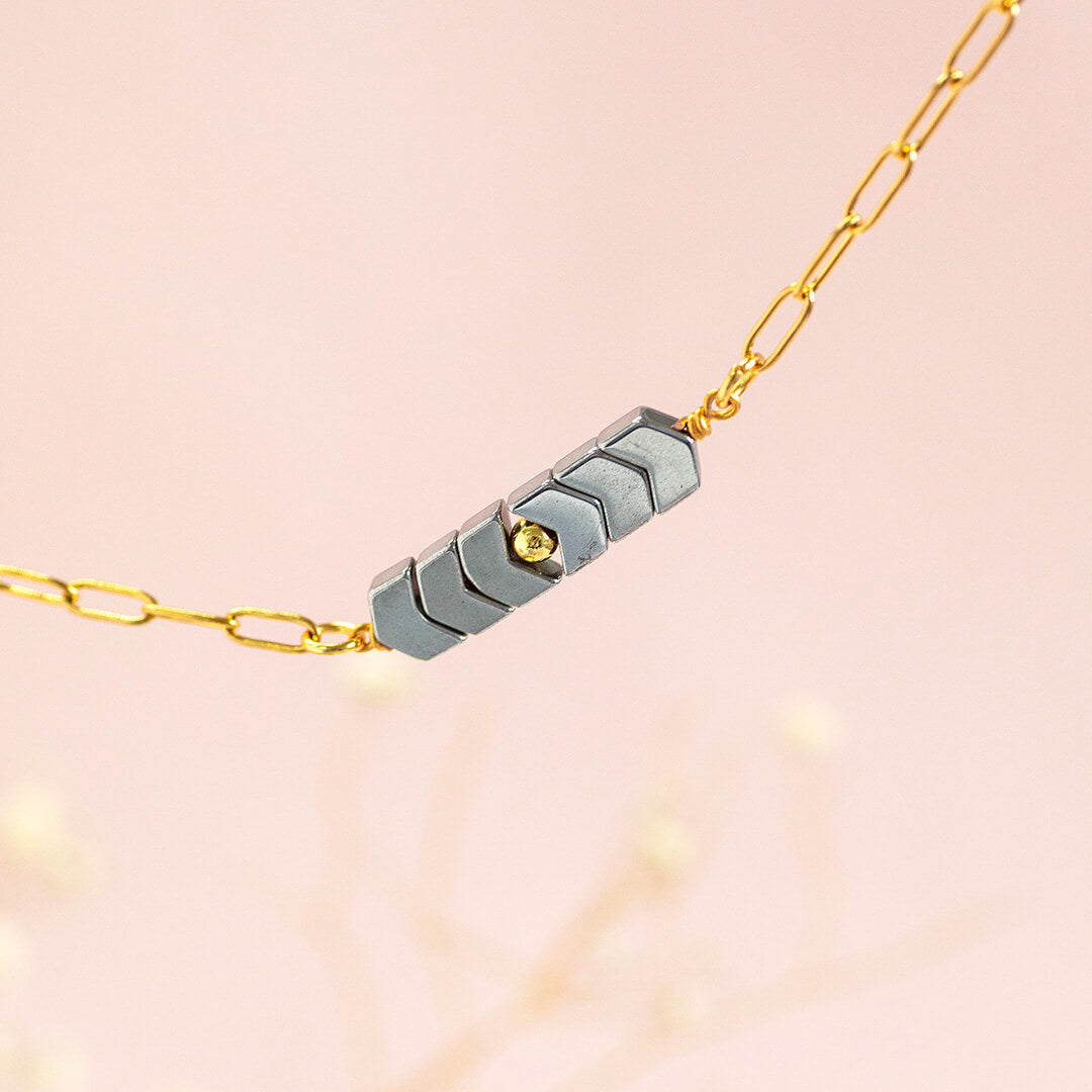 Joy by Corrine Smith Asteria Hematite Armband Gold limitiert