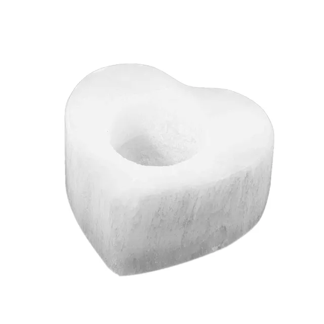 NKlaus Healing Crystals Selenit Teelichthalter Herz 8,5cm