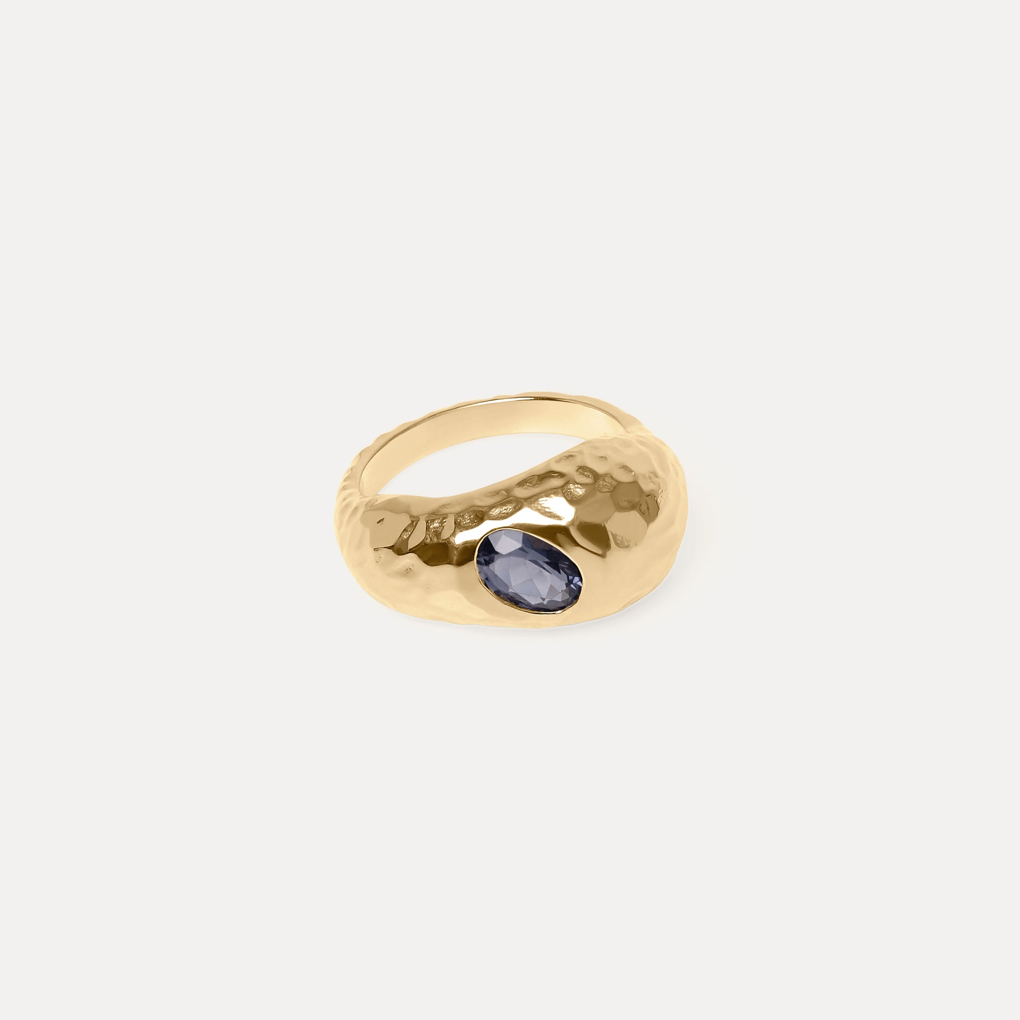 Stilnest Violet Fizz Cocktail Ring Iolith 585 Gold 52