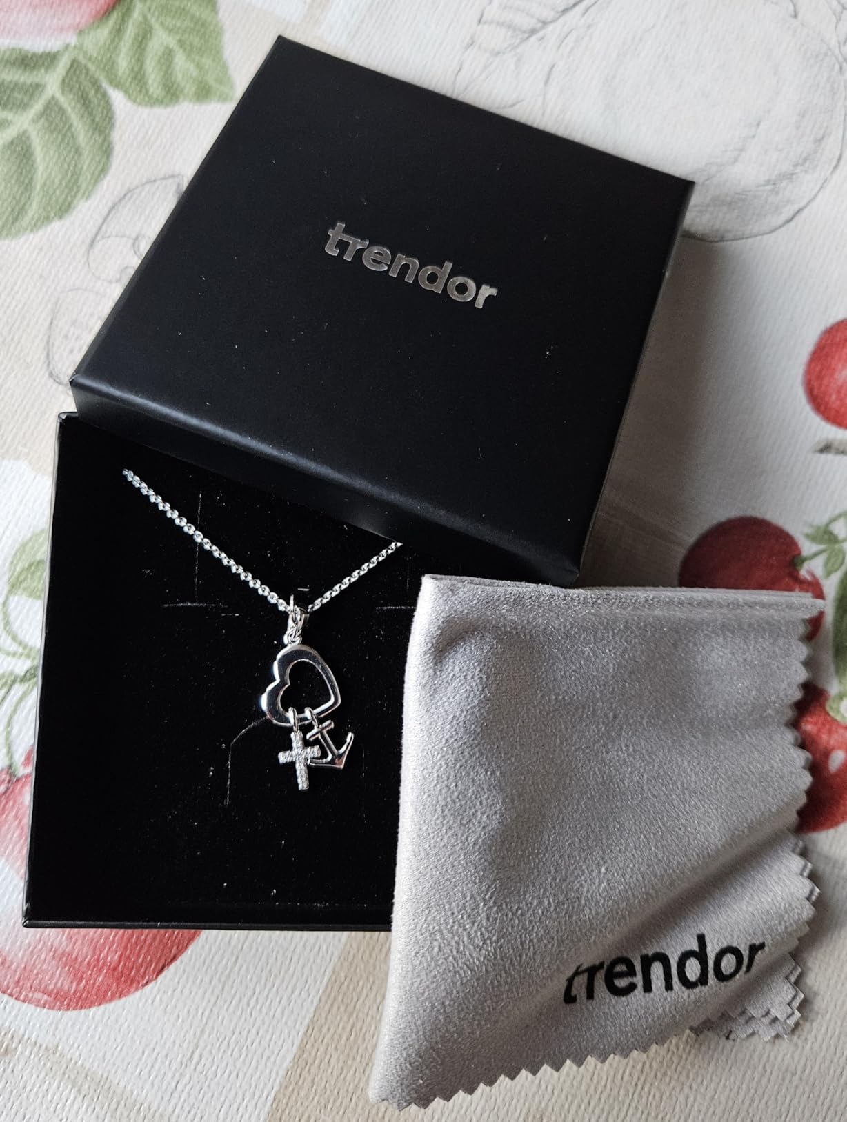 trendor Halsketten Glaube Liebe Hoffnung Silber 925 45 cm
