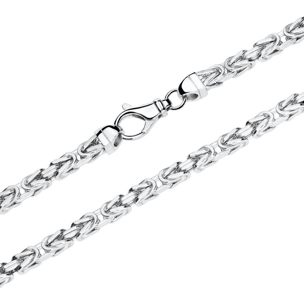 JEWLIX Königskette 925 Silber rhodiniert 5mm Vierkant