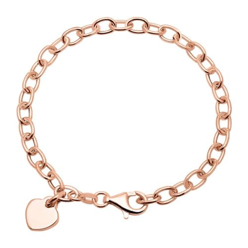 JEWLIX Armband 925er Silber rosé Herzanhänger