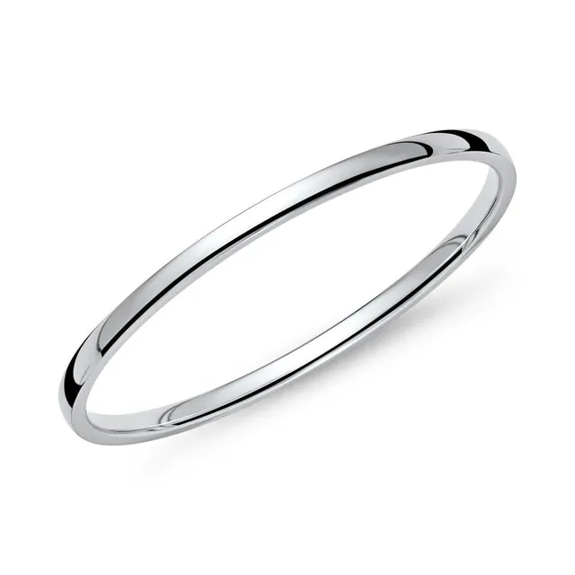 JEWLIX Ohrstecker Ring Weißgold schmal 1,2 mm Größe 58