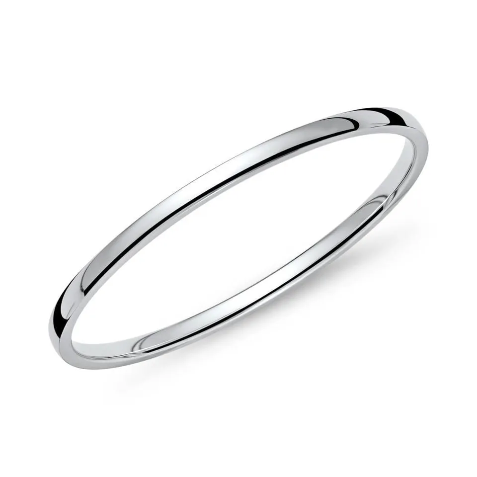 JEWLIX Ohrstecker Ring Weißgold schmal 1,2 mm Größe 58