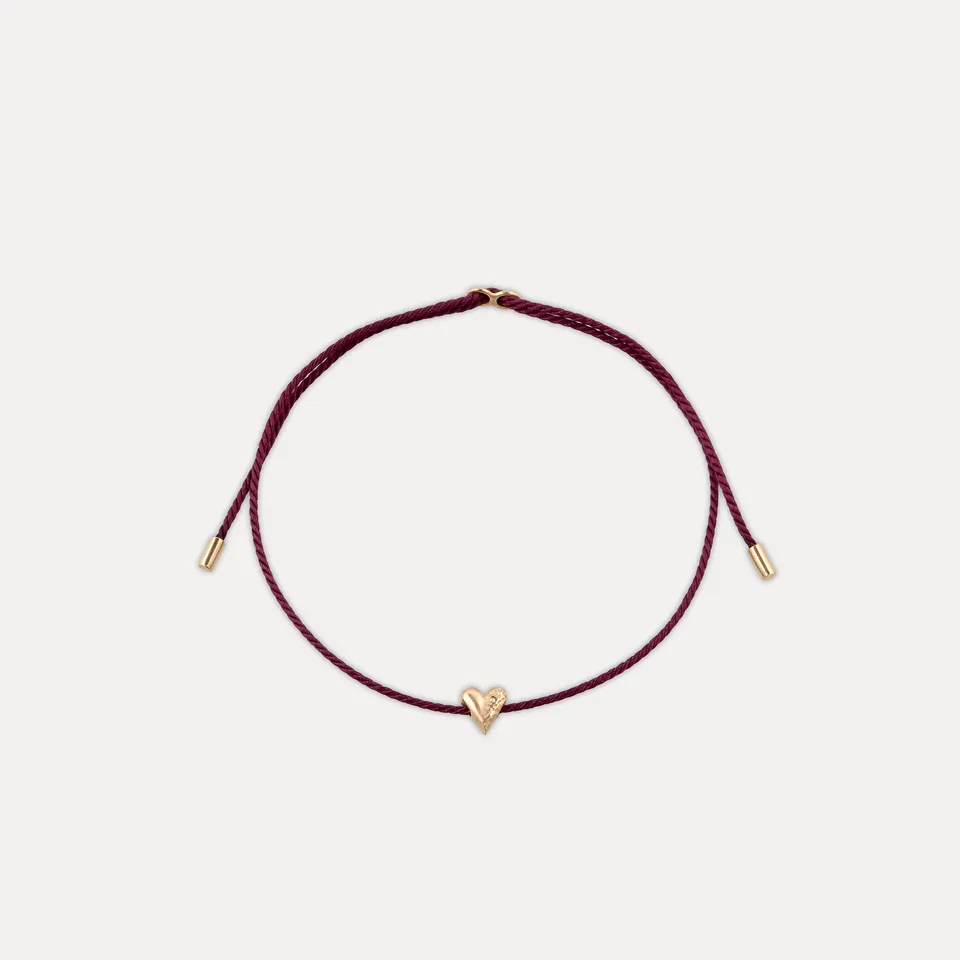 Stilnest Tiny Heart Armband 585 Gold 16 cm Massivgold